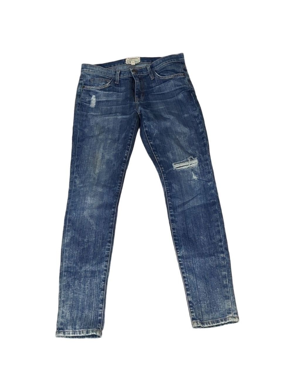 Current/Elliott ankle skinny Cheville distressed jeans size 27